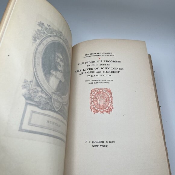 Harvard Classics 1909 Pilgrim Bunyan Walton Alumni Edition De Luxe Limited 1000 - Picture 11 of 14